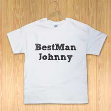 Weiß Trauzeuge T-Shirt Personalisieren Baumwolle Kleine Größe Small