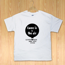 Liebe im Ballon Weiß Kleine Größe S T-Shirt Baumwolle Querformat Gestalten