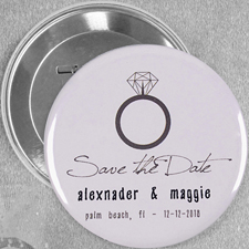 Verlobungsring Button 76mm Personalisiert