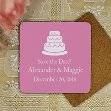 Hochzeitstorte Einladung oder Save the Date Bierdeckel zum Personalisieren