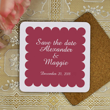 Luxus Bierdeckel Rot Bordeaux Personalisiert