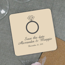 Eheringe Bierdeckel als Einladung