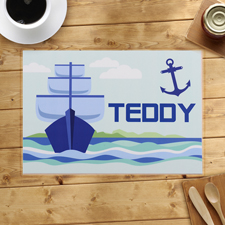 Anker und Schiff Personalisiertes Platzdeckchen Tischset