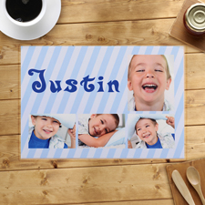 Blaue Streifen Personalisierte Tischsets