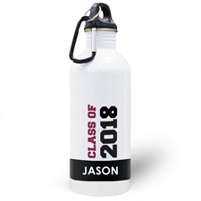 Jahrgang 2018 Schwarz Wasserflasche zum Personalisieren
