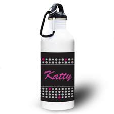 Bunt gepunktete Wasserflasche
