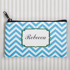 Türkis Kosmetiktasche Monogramm 15,2 x 22,9 cm