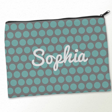 Aqua und Grau Clutch Beide Seiten Gleich Personalisieren 24,1 x 33,0 cm