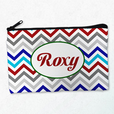 Grau Blau Rot Wellenmuster Clutch Beide Seiten gleich Gestalten 12,7 x 20,3 cm