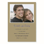 Hochzeitsankündigung, 12,7 cm x 17,8 cm, einfache Karte, Gold