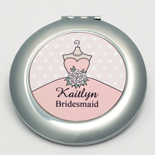 Braut Pink Punkte Taschenspiegel