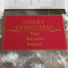 Frohe Weihnachten Merry Christmas Fußmatte Schmutzfangmatte Personalisieren