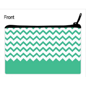 Personalisierbare Kosmetiktasche 12,7 x 20,3 cm Beide Seiten gleiches Motiv Aqua
