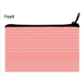 Pinke Punkte Kosmetiktasche 12,7 x 20,3 cm Beidseitig Personalisieren