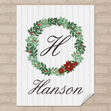 Holz Weihnachtskranz Personalisiertes Poster