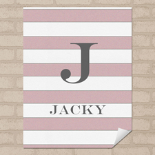 Pink Gesteift Personalisierte Namen Poster Klein 21,6 x 27,9 cm