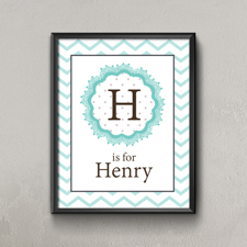 Scroll Personalisiertes Poster Name Klein 21,6 x 27,9 cm