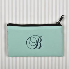 Monogramm Schmicktasche Reißverschluß Personalisieren 10,2 x 17,8 cm