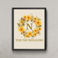 Natürlicher Kranz Personalisiertes Poster Klein 21,6 x 27,9 cm