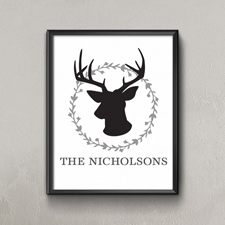Grauer Hirsch  Personalisiertes Poster Klein 21,6 x 27,9 cm