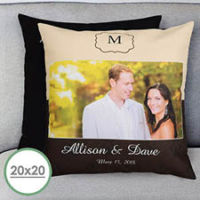 Hochzeitstag Personalisierter Kissenbezug 50,8 x 50,8 cm