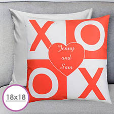 XOXO Personalisierter Kissenbezug 45,7 x 45,7 cm