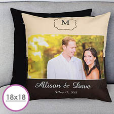 Hochzeitstag Personalisierter Kissenbezug 45,7 x 45,7 cm