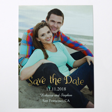 Natürlich Gold Save the Date Einladungskarte Gestalten 127x178
