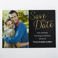 Wonne in Gold Save the Date Einladungskarte Gestalten 127x178