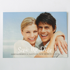 Einfach Silber Save the Date Einladungskarte Gestalten 127x178