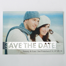 So Lieb Silber Save the Date Einladungskarte Gestalten 127x178