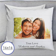 Foto Botschaft Personalisierter Kissenbezug 40,6 x 40,6 cm