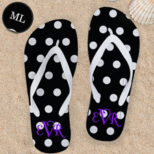Weiße Punkte mit weißen Riemen Strandsandalen Herrn Large Groß ML Zehentrenner