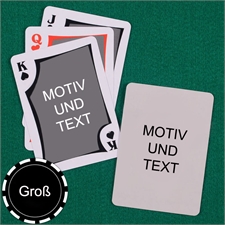Große Spielkarten, Hochformat, Standardschrift, Design modern