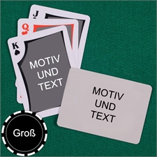Große Spielkarten, Querformat, Standardschrift, Design modern