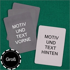 Große Spielkarten, Hochformat, beidseitig leer