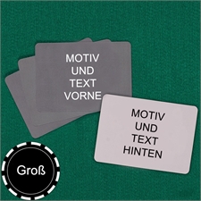 Große Spielkarten, Querformat, beidseitig leer