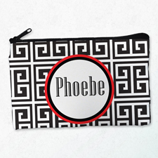 Schwarzes Gitter Kosmetiktasche Beide Seiten gleich Personalisieren