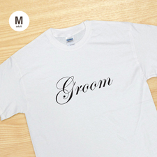Bräutigam Weiß T-Shirt Baumwolle Gestalten Medium Erinnerung