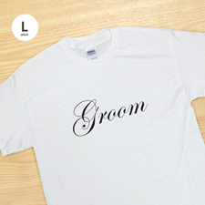 Bräutigam Weiß T-Shirt Baumwolle Gestalten Große Größe Large Erinnerung