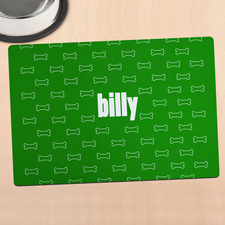 Hundeschlafplatz und Fressplatz Grün Personalisieren 43 x 69 cm