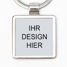 Custom Imprint Metal Square Keychain