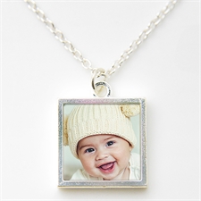 Halsband Anhänger mit Foto und Ihrem Design Personalisieren Schmuck Sterling Silber 16mm