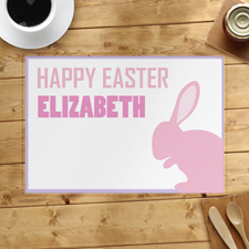 Platzdeckchen Pink Osterhase Frohe Ostern Personalisieren