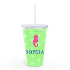 Seepferdchen Doppelwand Acrylbecher Personalisieren