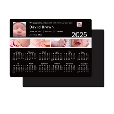 Schwarz Fotomagnetkalender 8,9 cm x 12,7 cm