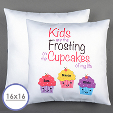 Cupcakes Personalisierter Kissenbezug 40,6 x 40,6 cm