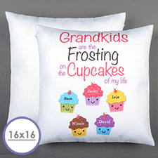 Fünf Cupcakes Personalisierter Kissenbezug 40,6 x40,6 cm