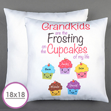 Fünf Cupcakes Personalisierter Kissenbezug 45,7 x 45,7 cm