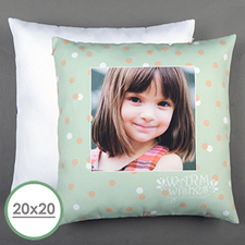 Punkte Aqua Personalisierter Kissenbezug 50,8 x 50,8 cm